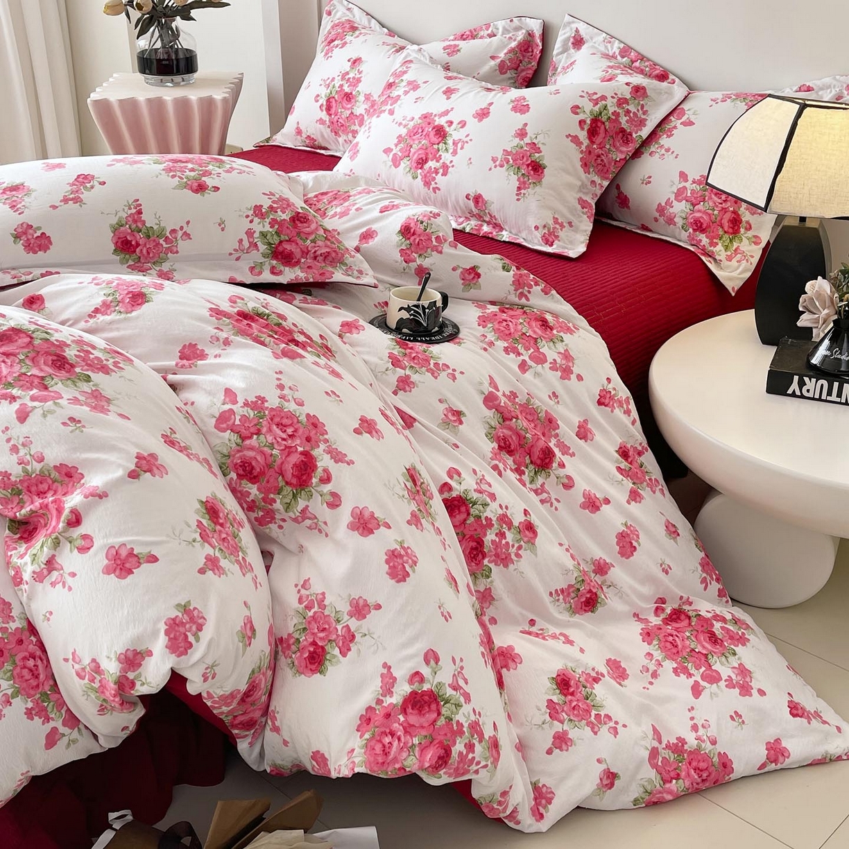 91家纺网 家纺一手货源 找家纺 （总）锦彩家居 2026新款皱皱水洗棉床盖四件套