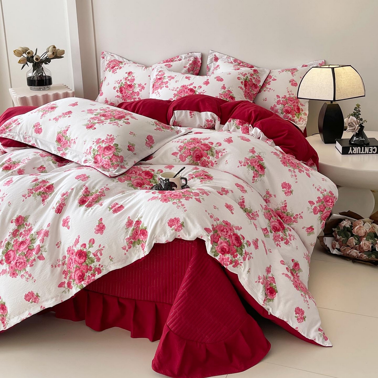 91家纺网 家纺一手货源 找家纺 （总）锦彩家居 2026新款皱皱水洗棉床盖四件套