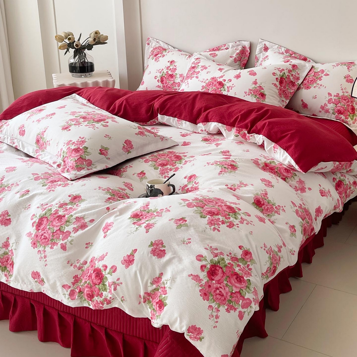 91家纺网 家纺一手货源 找家纺 （总）锦彩家居 2026新款皱皱水洗棉夏被床盖四件套