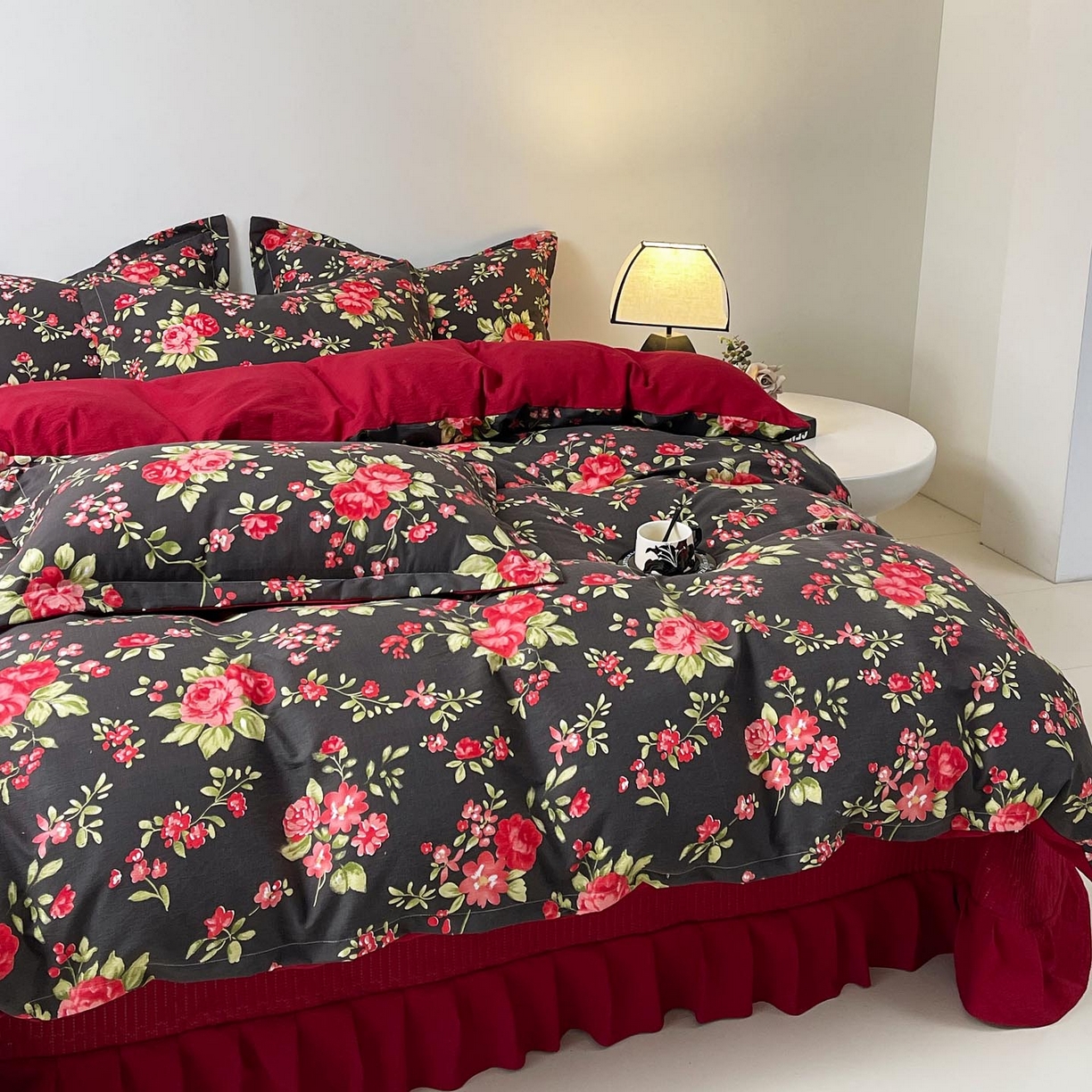 91家纺网 家纺一手货源 找家纺 锦彩家居 2026新款皱皱水洗棉夏被床盖四件套 海德花园