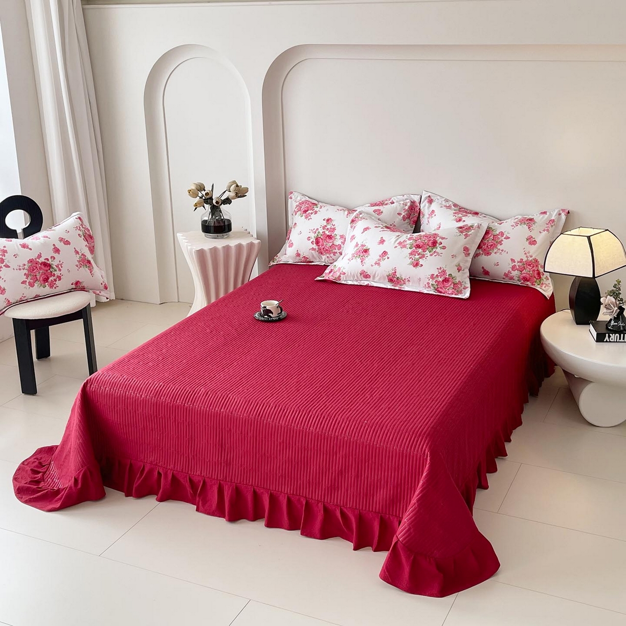 91家纺网 家纺一手货源 找家纺 （总）锦彩家居 2026新款皱皱水洗棉夏被床盖四件套