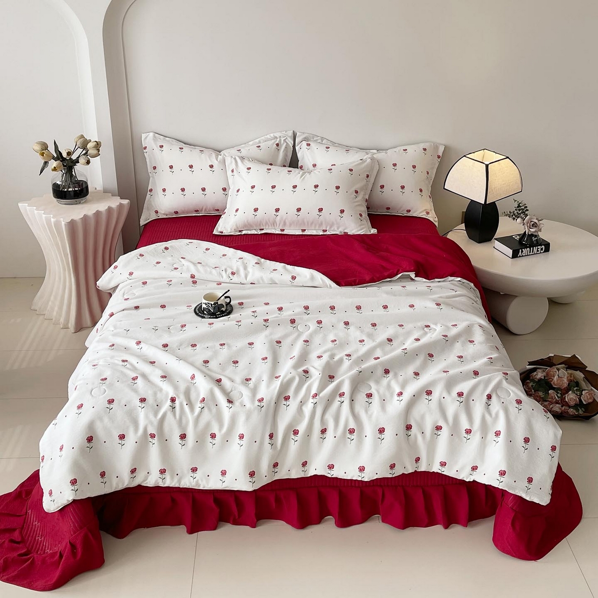 91家纺网 家纺一手货源 找家纺 （总）锦彩家居 2026新款皱皱水洗棉夏被床盖四件套