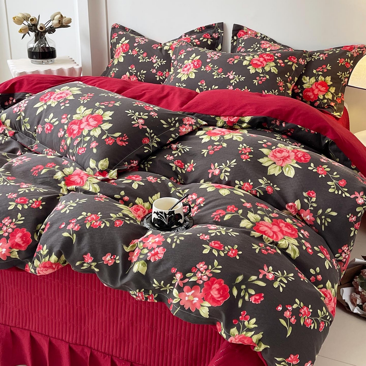 91家纺网 家纺一手货源 找家纺 锦彩家居 2026新款皱皱水洗棉夏被床盖四件套 海德花园