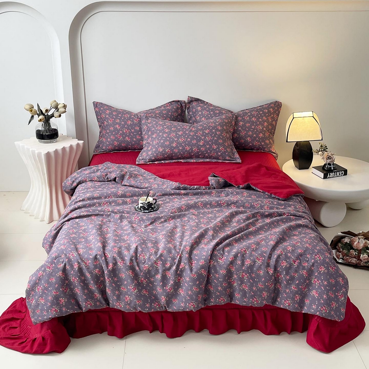 91家纺网 家纺一手货源 找家纺 （总）锦彩家居 2026新款皱皱水洗棉夏被床盖四件套