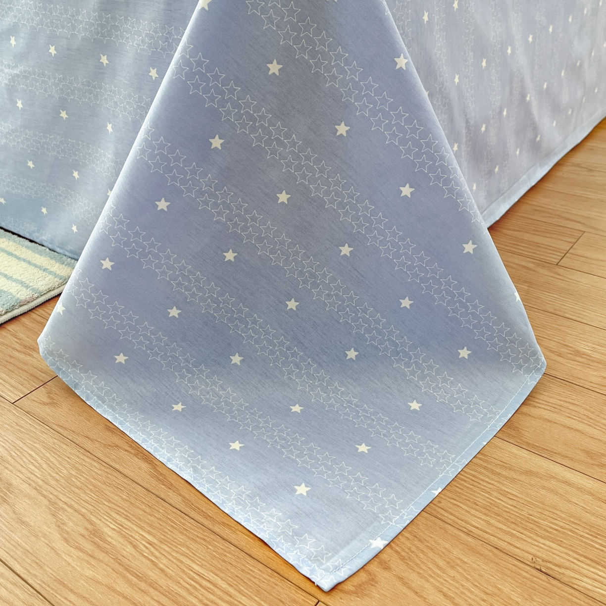 91家纺网 家纺一手货源 找家纺 睡美美家纺 2026新款全棉纯棉斜纹印花喷气小清新四季款学生三件套四件套 星辰入梦