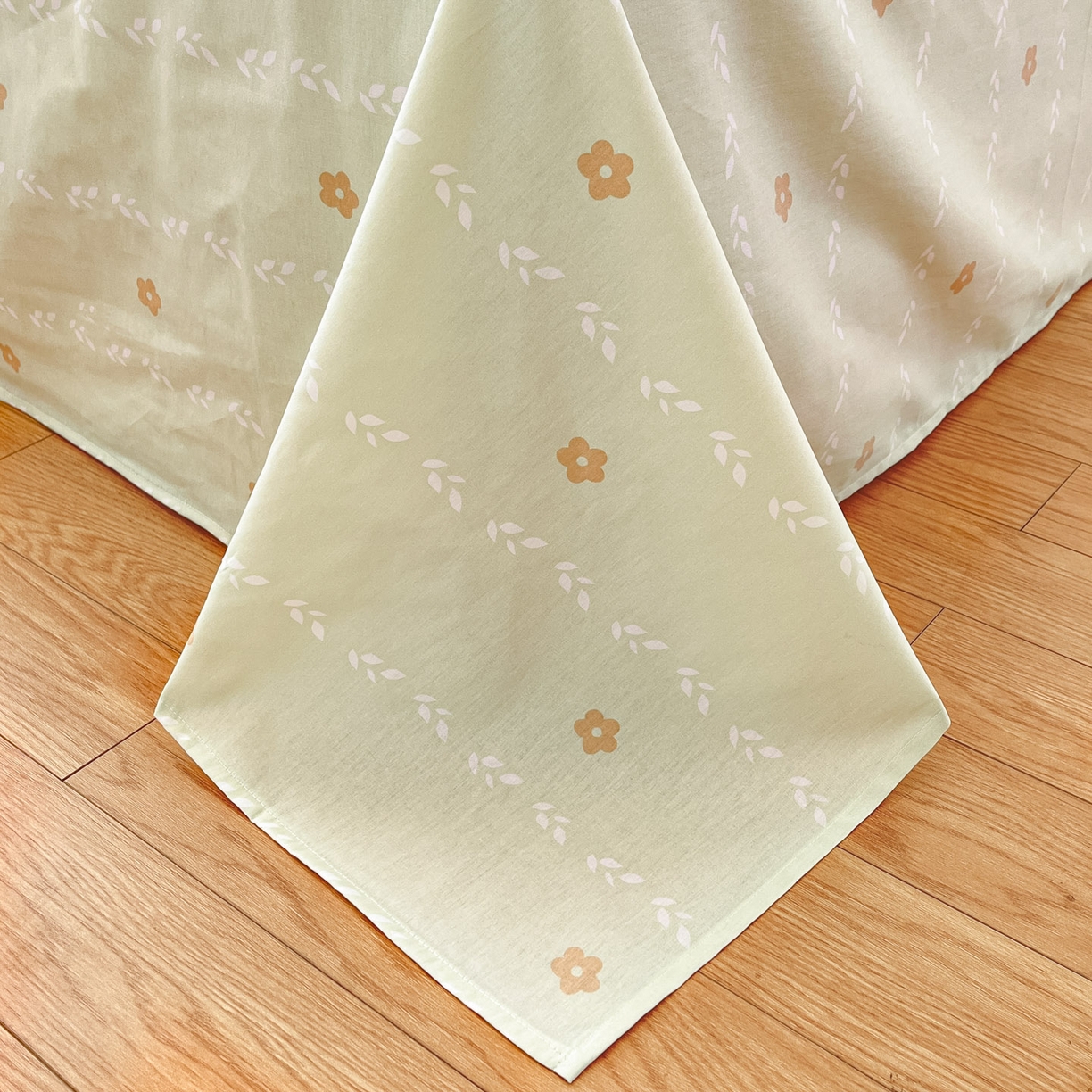 91家纺网 家纺一手货源 找家纺 睡美美家纺 2026新款全棉纯棉斜纹印花喷气小清新四季款学生三件套四件套 枝繁叶茂