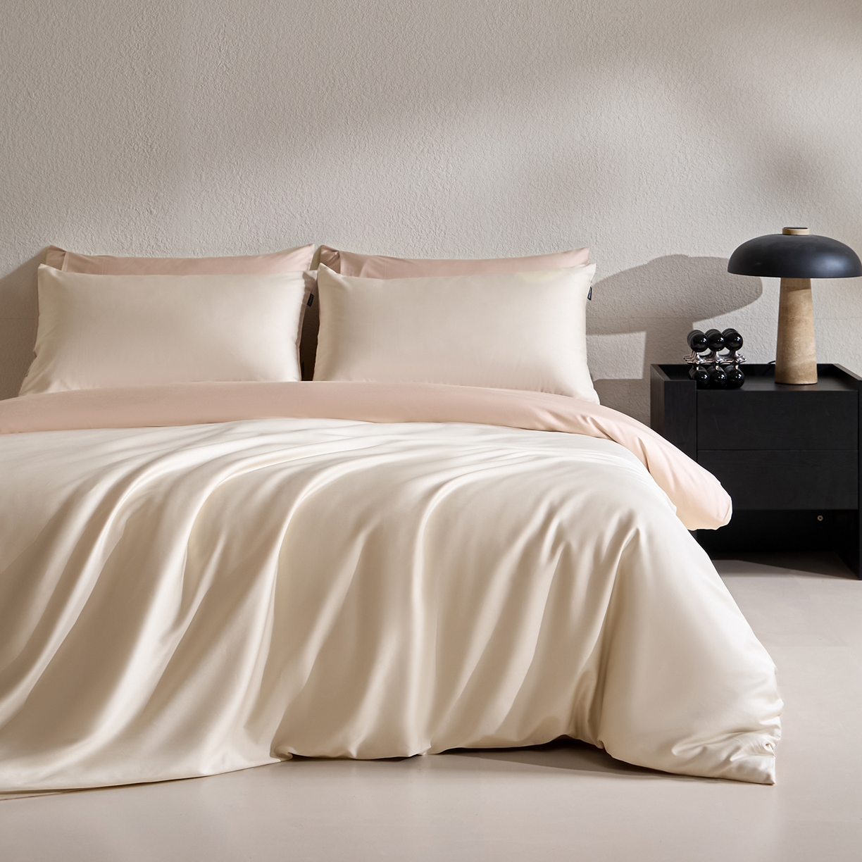 91家纺网 家纺一手货源 找家纺 （总）拼社家纺 2026新款A类全棉50s双股100Pro贡缎长绒棉四件套全棉四件套简约纯色纯棉床上用品