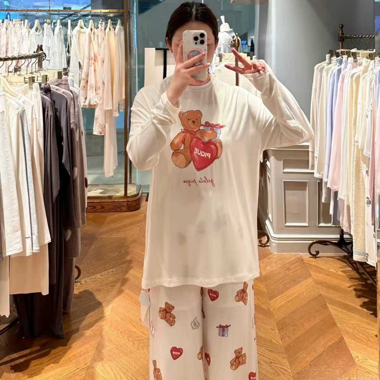 91家纺网 家纺一手货源 找家纺 （总）妍景家居生活馆 2026新款圆领礼物熊套装