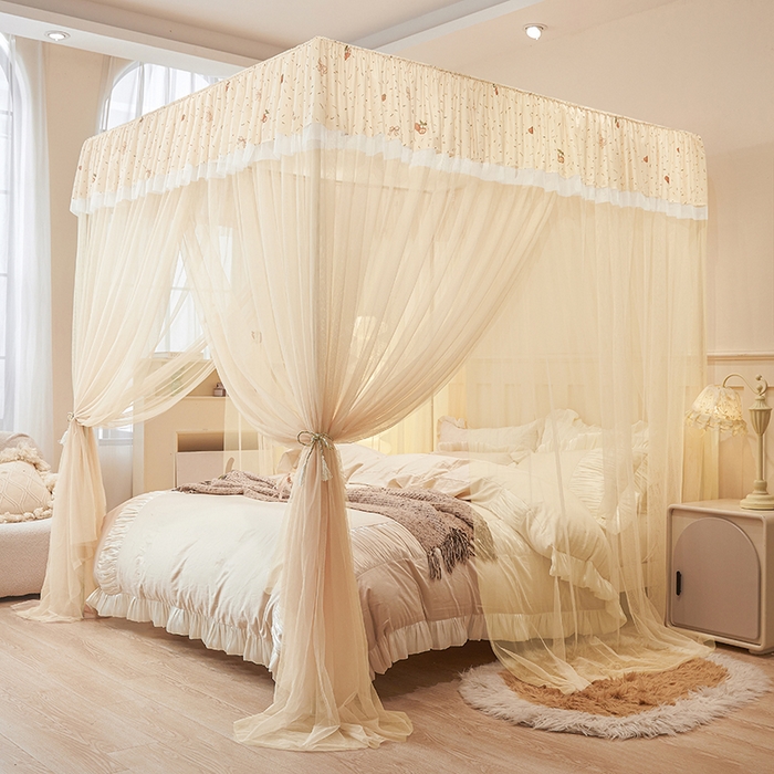 91家纺网 家纺一手货源 找家纺 （总）青竹苑 2026新款花边落地蚊帐