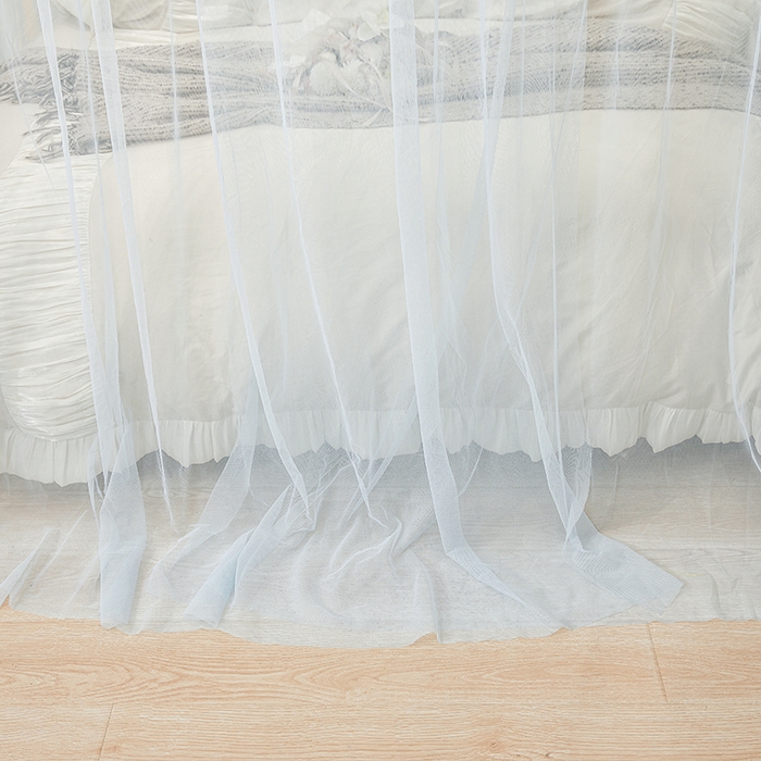 91家纺网 家纺一手货源 找家纺 青竹苑 2026新款花边落地蚊帐 落地-格子小动物