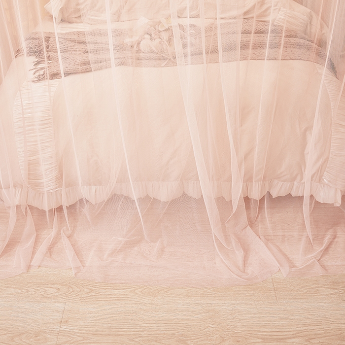 91家纺网 家纺一手货源 找家纺 青竹苑 2026新款花边落地蚊帐 落地-蝴蝶结花花