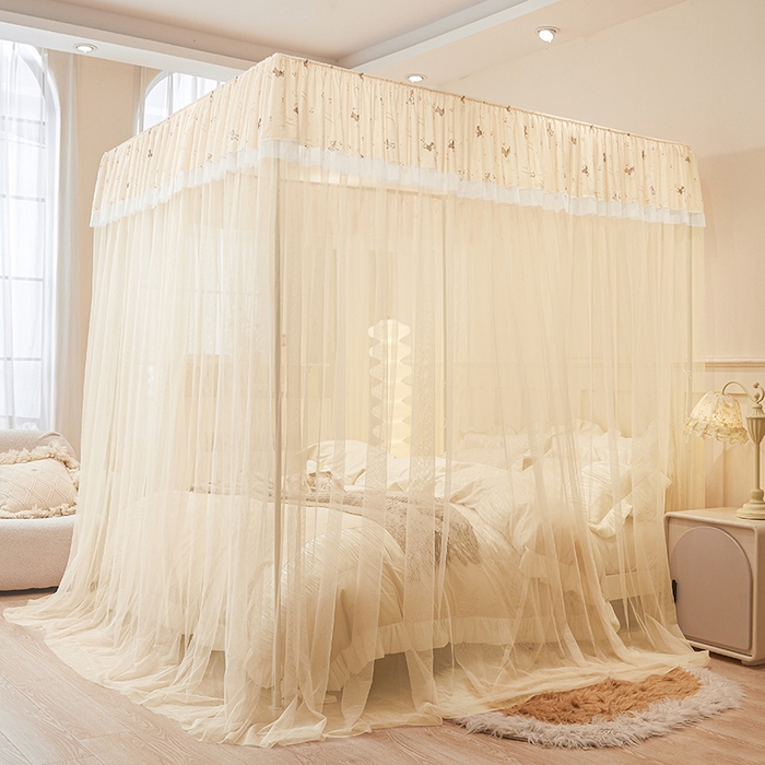 91家纺网 家纺一手货源 找家纺 青竹苑 2026新款花边落地蚊帐 落地-腊肠狗狗