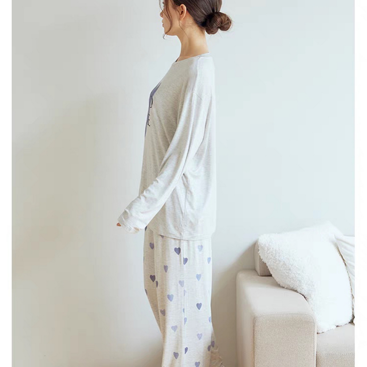 91家纺网 家纺一手货源 找家纺 （总）妍景家居生活馆 2026新款桃心睡裙套装