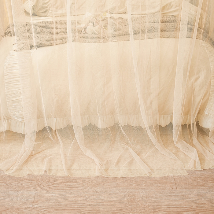 91家纺网 家纺一手货源 找家纺 青竹苑 2026新款花边落地蚊帐 落地-兔兔和花花