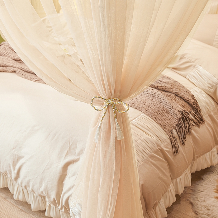 91家纺网 家纺一手货源 找家纺 青竹苑 2026新款花边落地蚊帐 落地-兔兔和花花