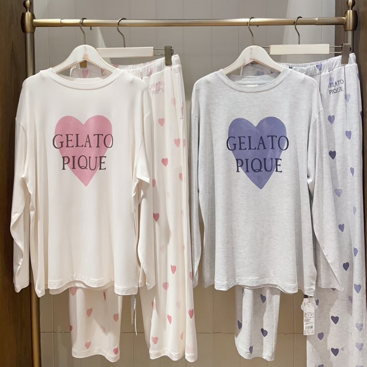 91家纺网 家纺一手货源 找家纺 妍景家居生活馆 2026新款桃心睡裙套装 粉色-桃心套装