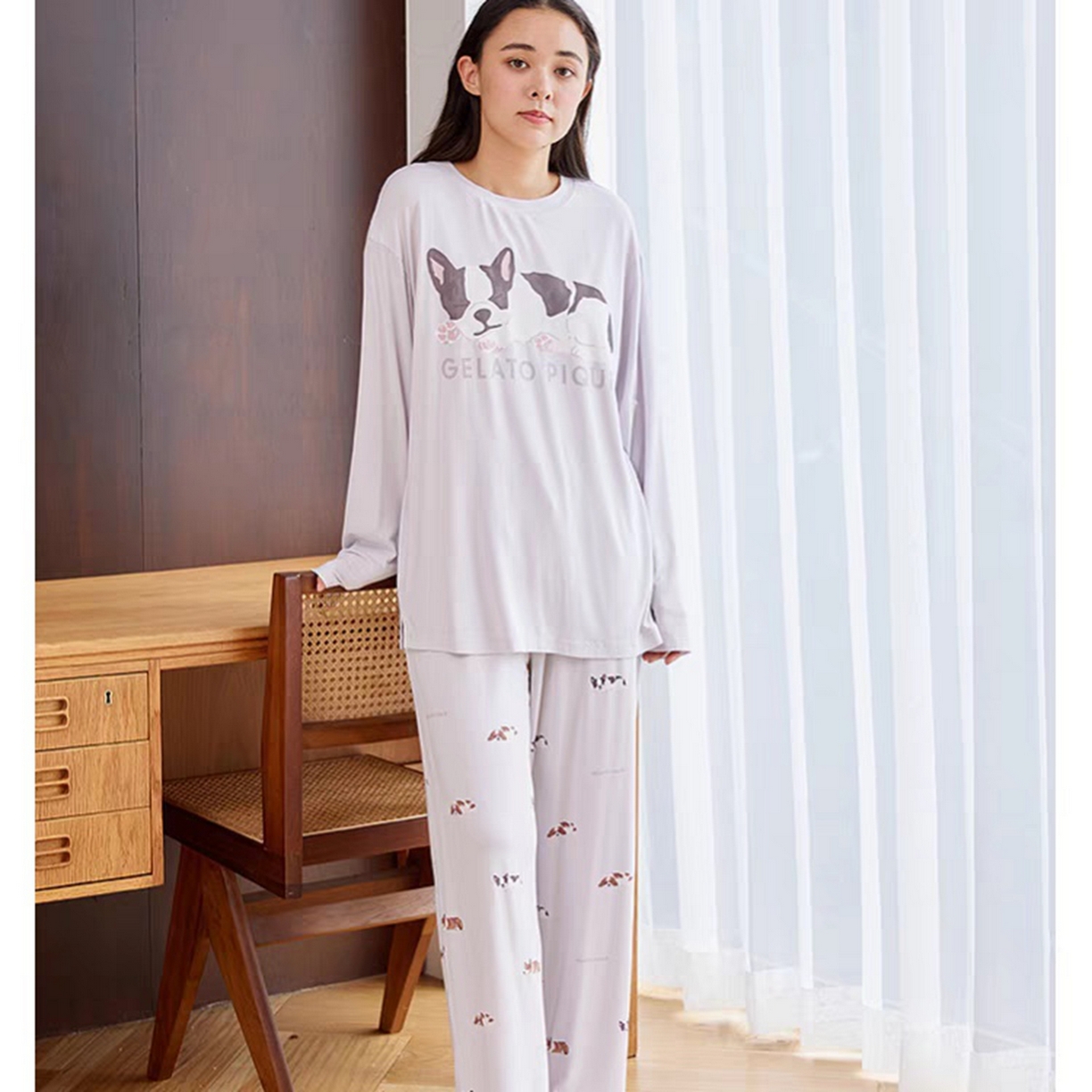 91家纺网 家纺一手货源 找家纺 妍景家居生活馆 2026新款睡眠狗狗套装 蓝色