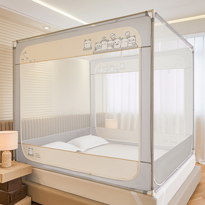 91家纺网 家纺一手货源 找家纺 （总）青竹苑 2026新款圆弧款坐床防摔蚊帐