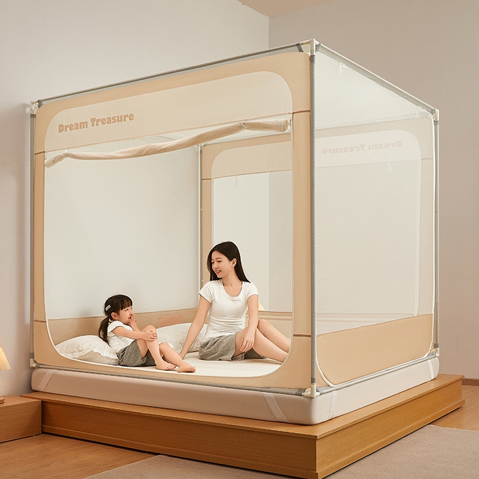 91家纺网 家纺一手货源 找家纺 （总）青竹苑 2026新款圆弧款坐床防摔蚊帐