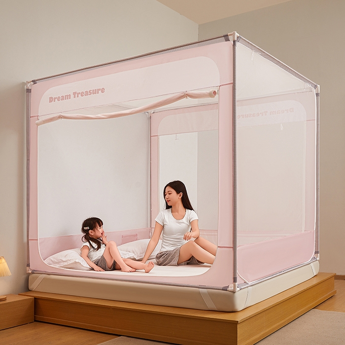 91家纺网 家纺一手货源 找家纺 （总）青竹苑 2026新款圆弧款坐床防摔蚊帐