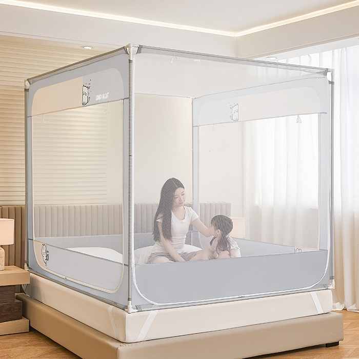 91家纺网 家纺一手货源 找家纺 （总）青竹苑 2026新款圆弧款坐床防摔蚊帐