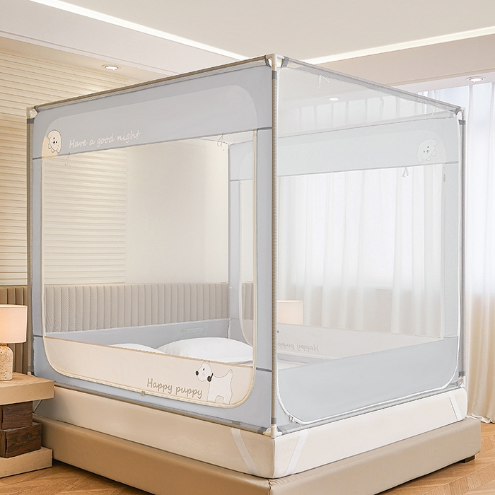 91家纺网 家纺一手货源 找家纺 青竹苑 2026新款圆弧款坐床防摔蚊帐 狗狗