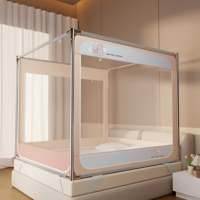 91家纺网 家纺一手货源 找家纺 青竹苑 2026新款圆弧款坐床防摔蚊帐 好伙伴