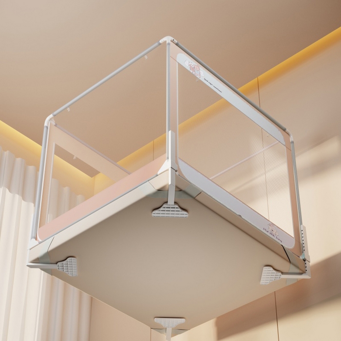 91家纺网 家纺一手货源 找家纺 青竹苑 2026新款圆弧款坐床防摔蚊帐 好伙伴