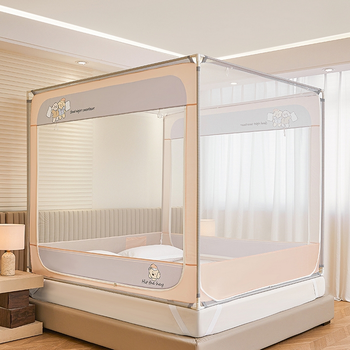 91家纺网 家纺一手货源 找家纺 青竹苑 2026新款圆弧款坐床防摔蚊帐 好伙伴