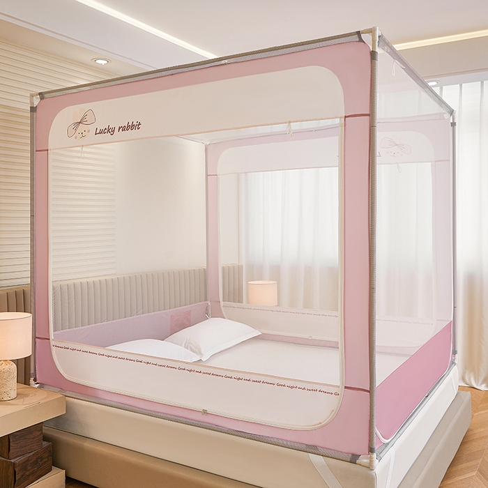 青竹苑 2026新款圆弧款坐床防摔蚊帐 兔兔