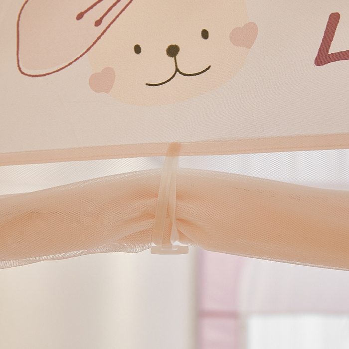 91家纺网 家纺一手货源 找家纺 青竹苑 2026新款圆弧款坐床防摔蚊帐 兔兔