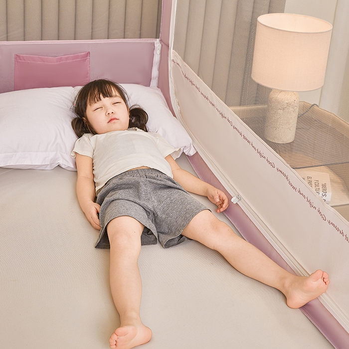 91家纺网 家纺一手货源 找家纺 青竹苑 2026新款圆弧款坐床防摔蚊帐 兔兔