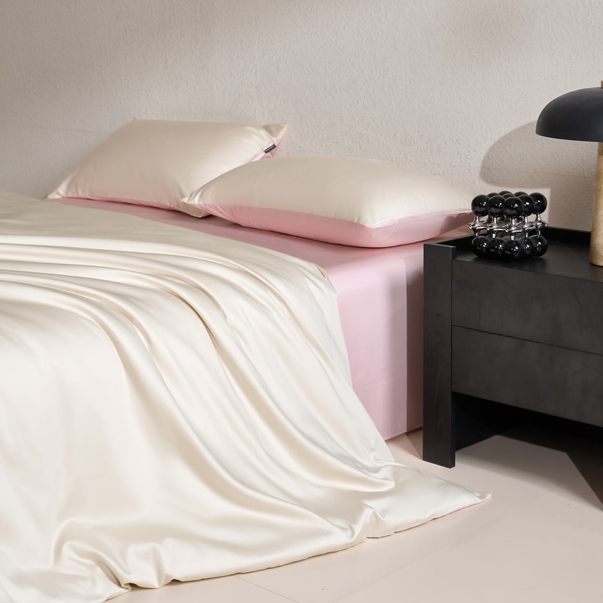 91家纺网 家纺一手货源 找家纺 拼社家纺 2026新款A类全棉50s双股100Pro贡缎长绒棉四件套全棉四件套简约纯色纯棉床上用品 舒肤蕾+天竺粉