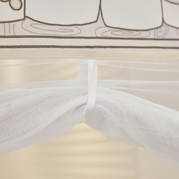 91家纺网 家纺一手货源 找家纺 青竹苑 2026新款圆弧款坐床防摔蚊帐 熊熊