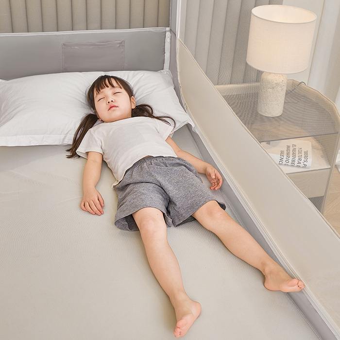 91家纺网 家纺一手货源 找家纺 青竹苑 2026新款圆弧款坐床防摔蚊帐 熊熊