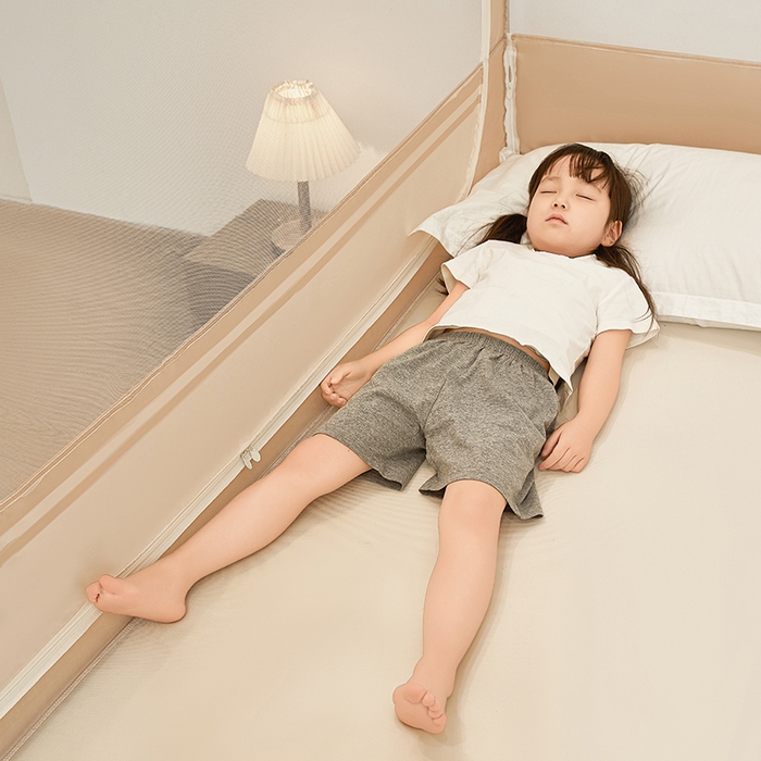 91家纺网 家纺一手货源 找家纺 青竹苑 2026新款圆弧款坐床防摔蚊帐 米杏