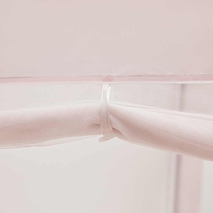 91家纺网 家纺一手货源 找家纺 青竹苑 2026新款圆弧款坐床防摔蚊帐 浅粉