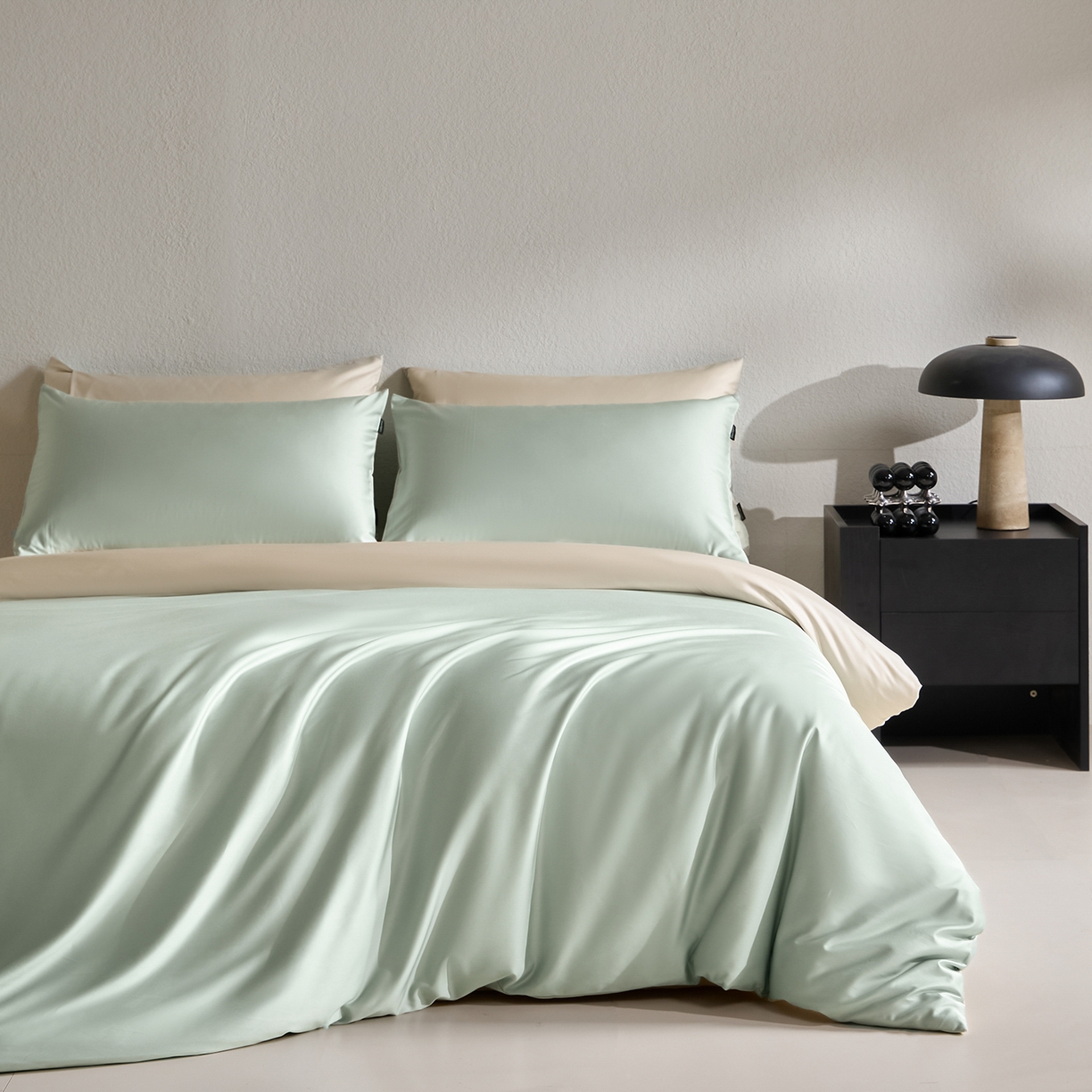 拼社家纺 2026新款A类全棉50s双股100Pro贡缎长绒棉四件套全棉四件套简约纯色纯棉床上用品 绿野仙踪+舒肤蕾