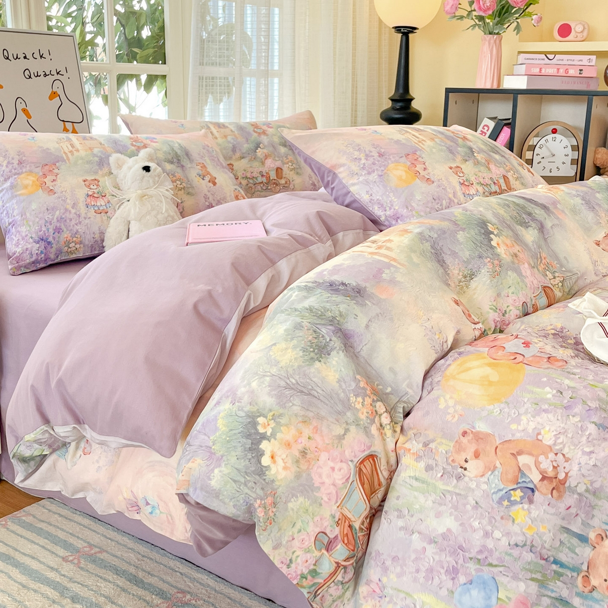 91家纺网 家纺一手货源 找家纺 （总）睡美美家纺 2026新款13070数码印花全棉纯棉动物卡通三件套四件套