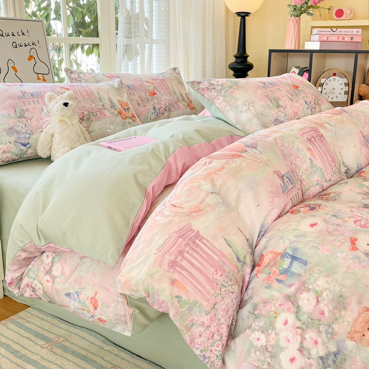 91家纺网 家纺一手货源 找家纺 （总）睡美美家纺 2026新款13070数码印花全棉纯棉动物卡通三件套四件套