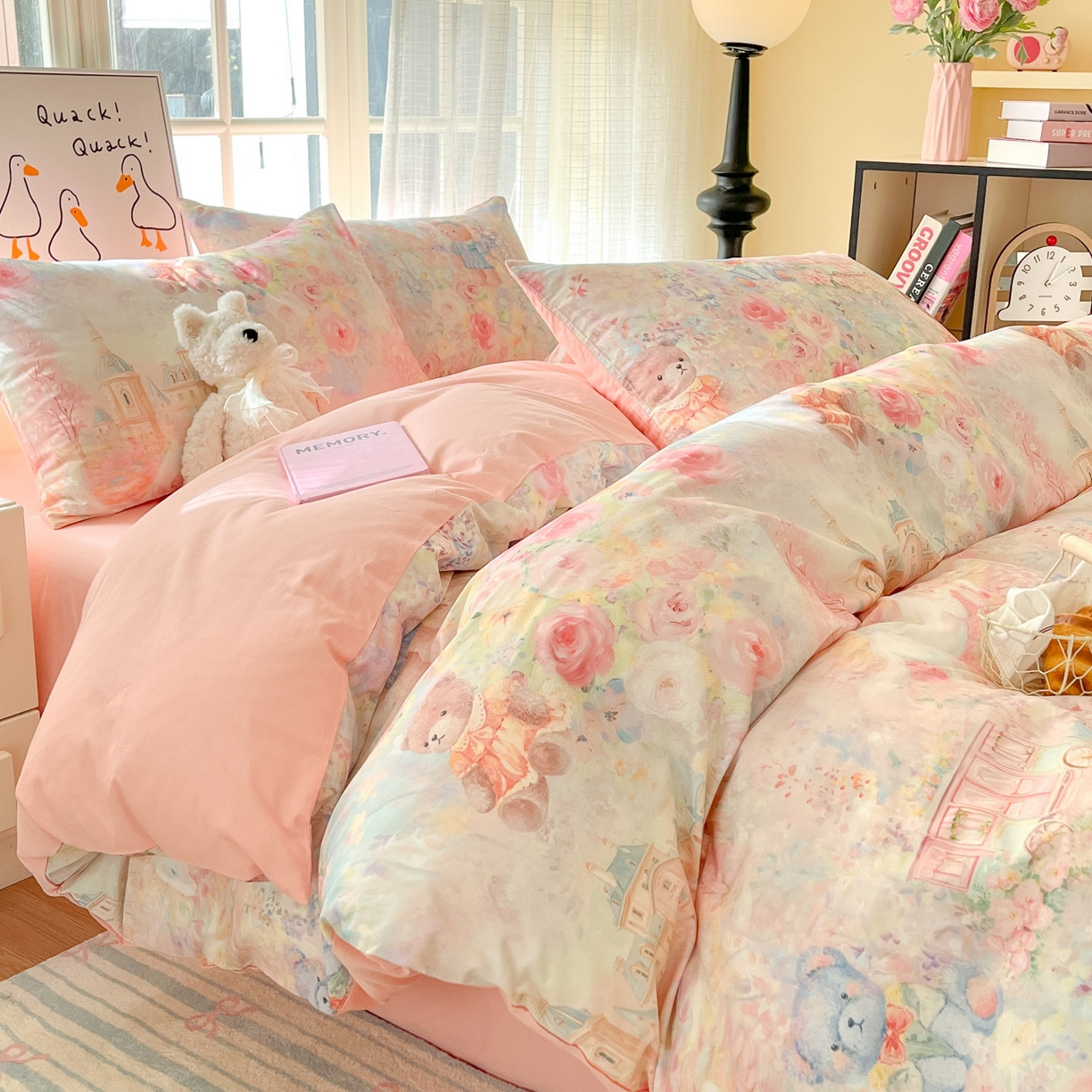 91家纺网 家纺一手货源 找家纺 （总）睡美美家纺 2026新款13070数码印花全棉纯棉动物卡通三件套四件套