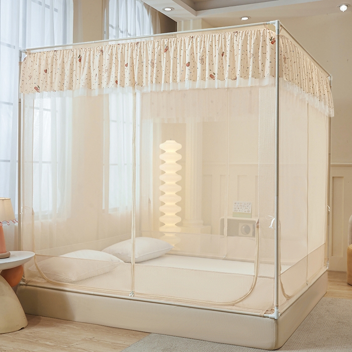 91家纺网 家纺一手货源 找家纺 （总）青竹苑 2026新款花边款床笠底防摔坐床蚊帐