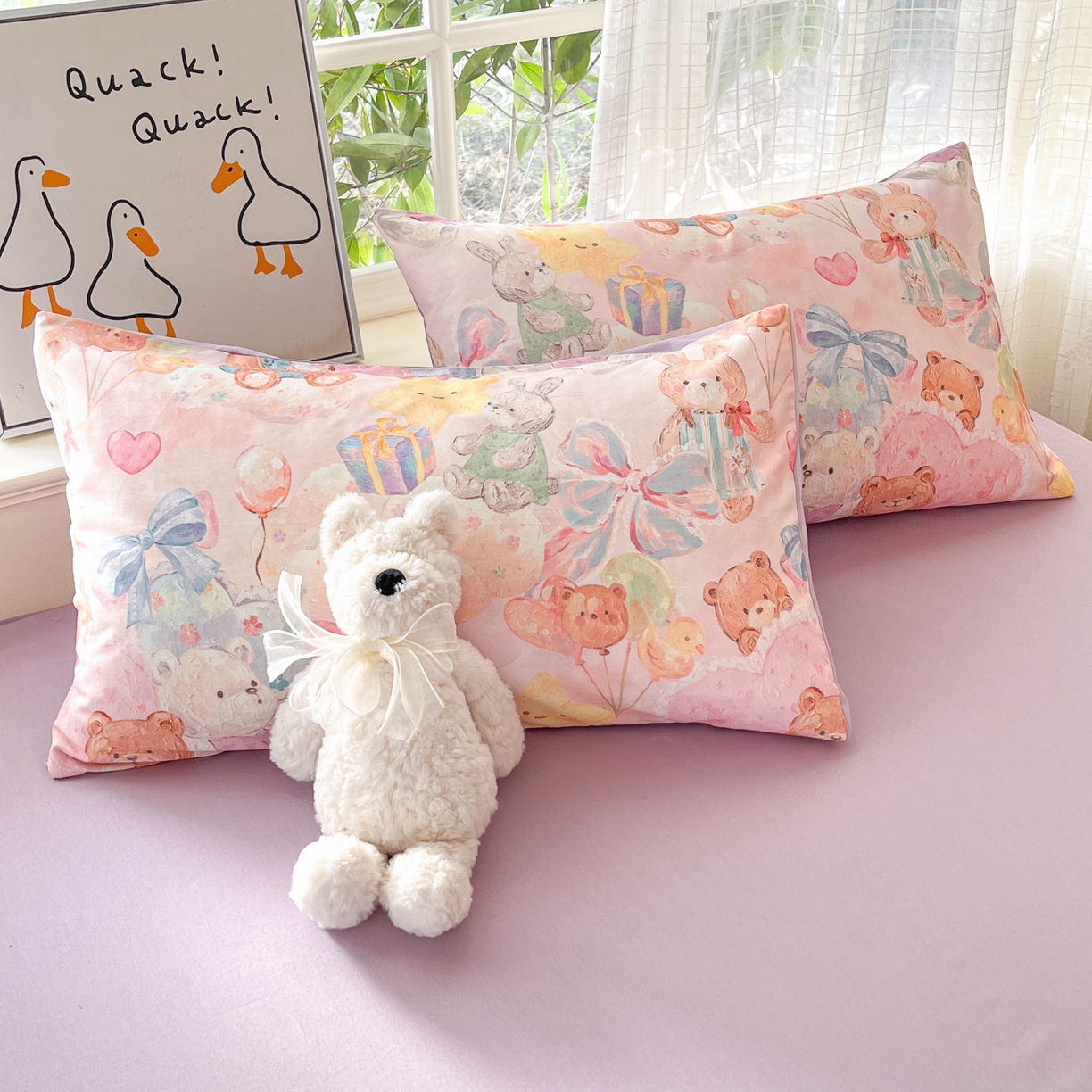 91家纺网 家纺一手货源 找家纺 睡美美家纺 2026新款13070数码印花全棉纯棉动物卡通三件套四件套 节日狂欢