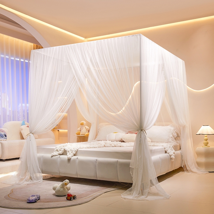 91家纺网 家纺一手货源 找家纺 （总）青竹苑 2026新款简约落地蚊帐