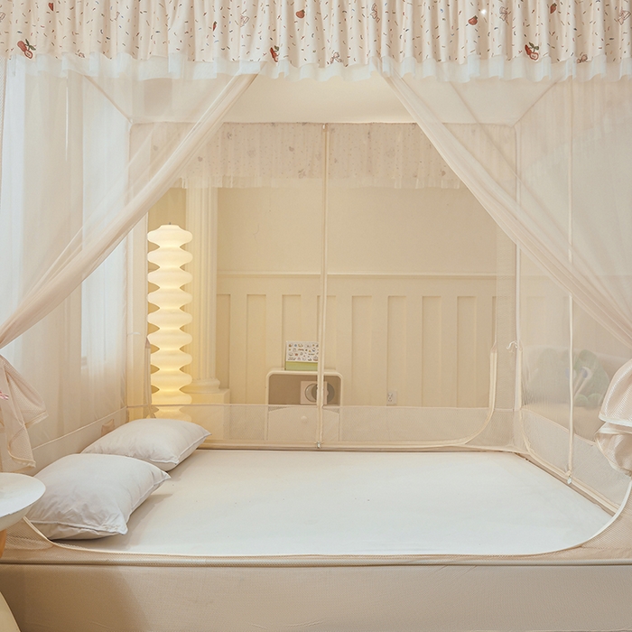 91家纺网 家纺一手货源 找家纺 （总）青竹苑 2026新款花边款床笠底防摔坐床蚊帐