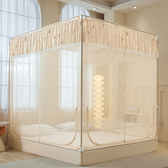 91家纺网 家纺一手货源 找家纺 （总）青竹苑 2026新款花边款床笠底防摔坐床蚊帐