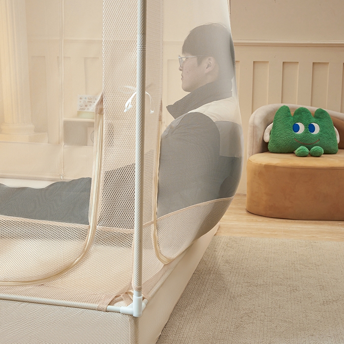 91家纺网 家纺一手货源 找家纺 （总）青竹苑 2026新款花边款床笠底防摔坐床蚊帐