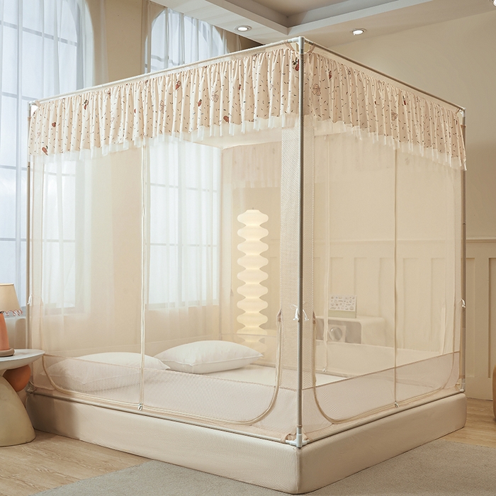 91家纺网 家纺一手货源 找家纺 （总）青竹苑 2026新款花边款床笠底防摔坐床蚊帐