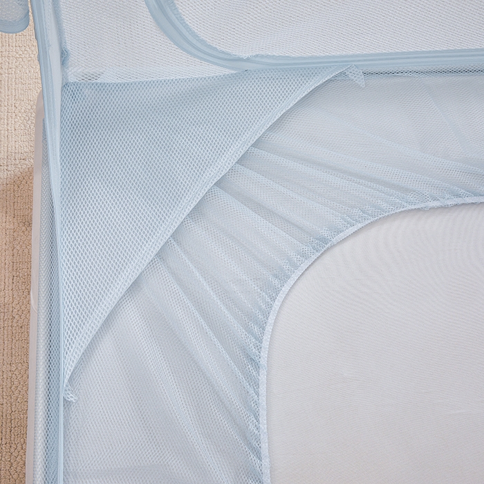 91家纺网 家纺一手货源 找家纺 青竹苑 2026新款花边款床笠底防摔坐床蚊帐 坐床-格子小动物