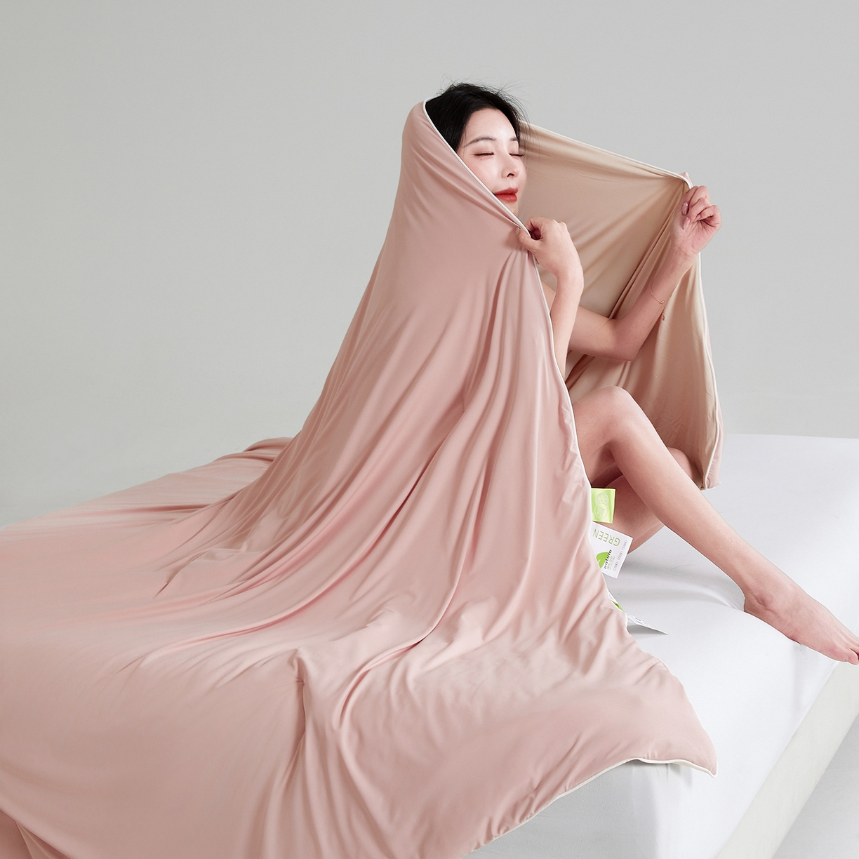 91家纺网 家纺一手货源 找家纺 （总）熙宴家纺 2026新款锦氨凉感MAX脱脂棉花夏被 被子被芯